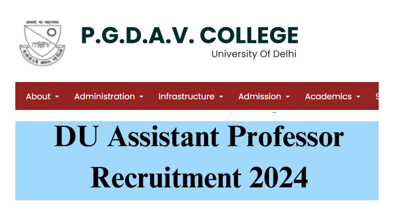 DU Assistant Professor Vacancy 2024